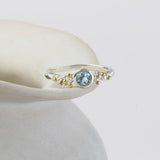 Dainty Sterling Silver Blue Topaz Ring