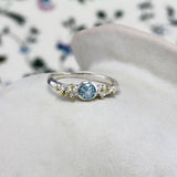 Dainty Sterling Silver Blue Topaz Ring