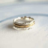 Mixed Metal Dual Spinning Ring