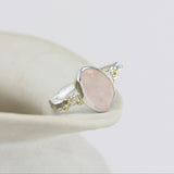 Belstone Sterling Silver Rose Quartz Ring