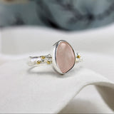 Belstone Sterling Silver Rose Quartz Ring