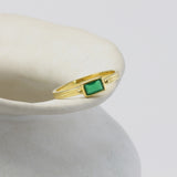 Green Onyx Gold Ring