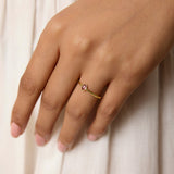 Dainty 18kt Gold Pink Tourmaline Ring