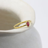 Dainty 18kt Gold Pink Tourmaline Ring