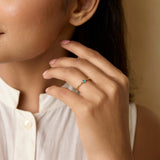 Dainty 18kt Gold Blue Apatite Ring