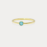 Dainty 18kt Gold Blue Apatite Ring