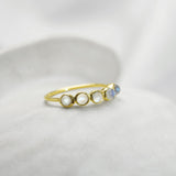 Harmonic Dainty Moonstone 18KT Gold Ring