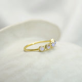 Harmonic Dainty Moonstone 18KT Gold Ring