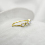 Harmonic Dainty Moonstone 18KT Gold Ring