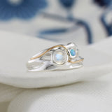 Moonstone and Opal Ring