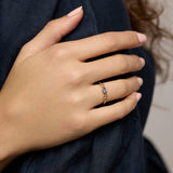 Kyanite and White Topaz Handmade 18KT Gold Vermeil Ring