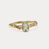 Dainty Green Amethyst Gold Ring