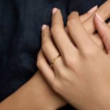 Gold Vermeil Dainty Gemstone Ring