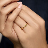 Gold Dainty Gemstone Ring