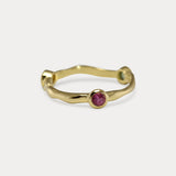 Gold Vermeil Dainty Gemstone Ring