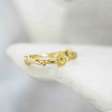 Gold Vermeil Dainty Gemstone Ring
