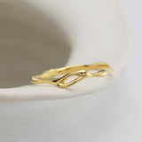 Dainty Organic Flow Gold Ring
