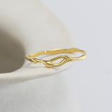 Dainty Organic Flow Gold Ring