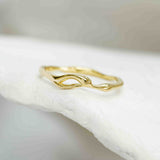Organic Flow Gold Vermeil Bangle, Ring and Earrings Set