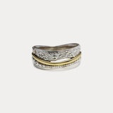 Handmade Silver and Brass Statement Ring