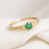 Dainty Emerald 18KT Gold Vermeil Ring