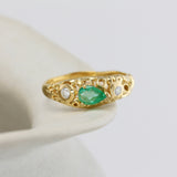 Emerald & Lab-Grown Diamond 18KT Gold Ring