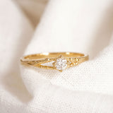 Organic Diamond 18KT Gold Vermeil Ring