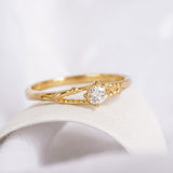 Organic Diamond 18KT Gold Vermeil Ring