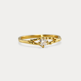 Organic Diamond 18KT Gold Vermeil Ring