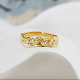 Organic Five Diamond 18KT Gold Ring