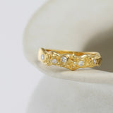 Organic Five Diamond 18KT Gold Ring