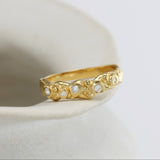 Organic Five Diamond 18KT Gold Ring