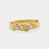 Organic Five Diamond 18KT Gold Ring