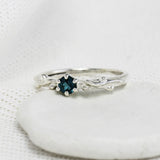 Dainty London Blue Topaz and Sterling Silver Ring