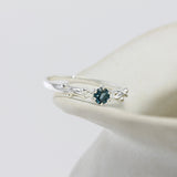 Dainty London Blue Topaz and Sterling Silver Ring