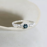 Dainty London Blue Topaz and Sterling Silver Ring