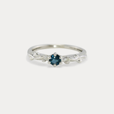 Dainty London Blue Topaz and Sterling Silver Ring