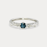 Dainty London Blue Topaz and Sterling Silver Ring