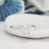 Elegant Sterling Silver and Moonstone Ring