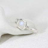 Elegant Sterling Silver and Moonstone Ring