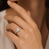 Elegant Sterling Silver and Moonstone Ring