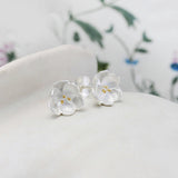 Handmade Silver Buttercup Stud Earrings