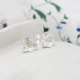 Handmade Silver Buttercup Stud Earrings