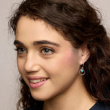 Dainty Sterling Silver Opal Drop Earrings