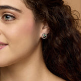 Emerald Silver Round Pendant, Ring and Earrings Set