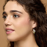 Moonstone, Peridot, Citrine and Topaz Earrings