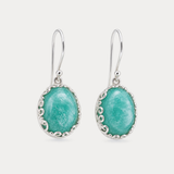 Handmade Sterling Silver Amazonite Drop Earrings