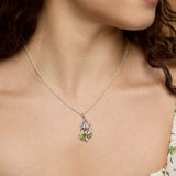 Peridot, Citrine and Pearl Silver Pendant