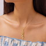 Elegant Lab-grown Diamond and 18KT Gold Pendant