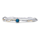 Bangle with 14kt Gold and Blue Opal